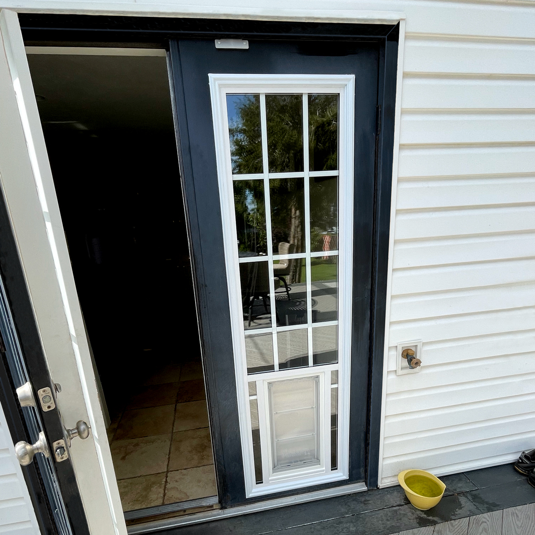 French Door With Grids and Endura Flap Pet Door